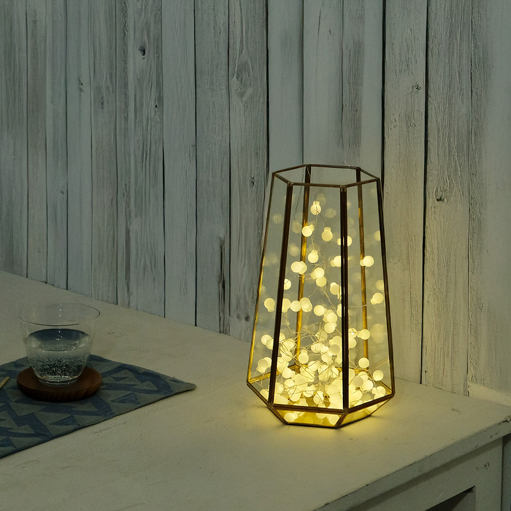 ＢＲＡＳＳフレーム　ガラスケース　ヘキサゴン（Sサイズのみ）