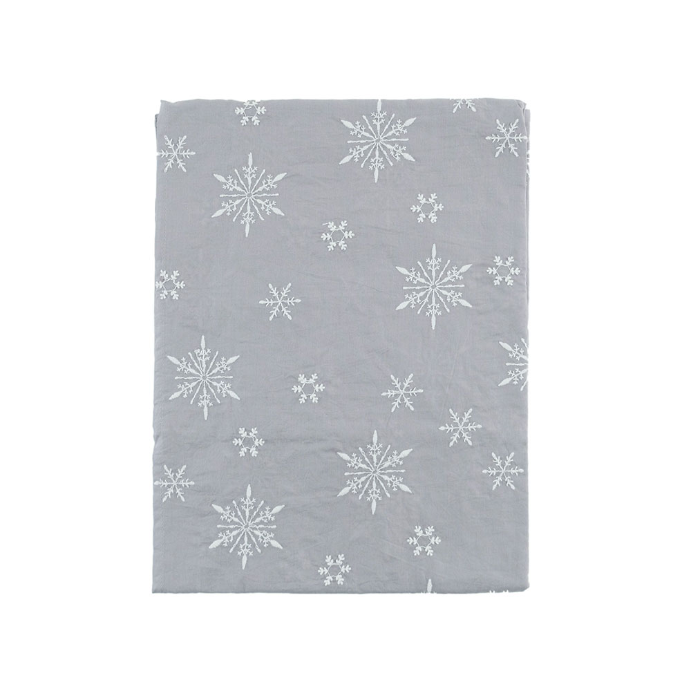 テーブルクロス スノーフレーク エンブロイダリー（GYのみ）