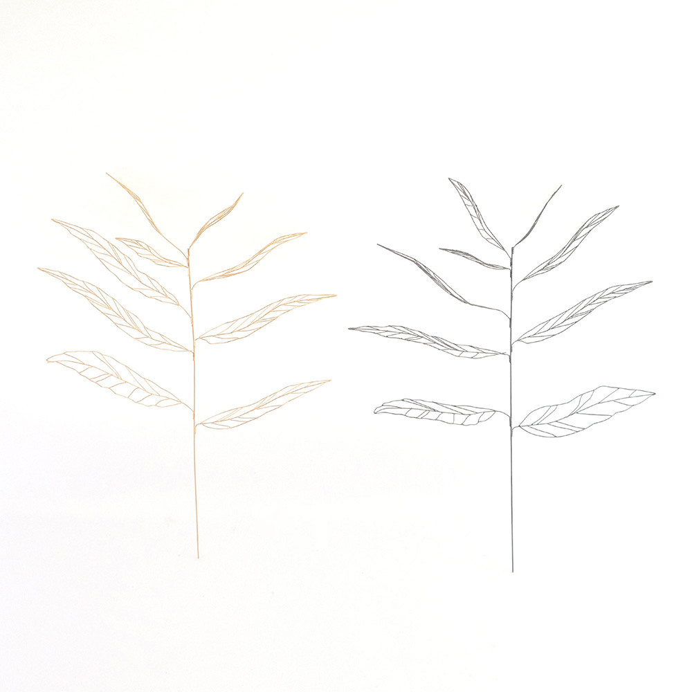 【先行予約】曲線で魅せる 繊細なワイヤーアート カンフルツリー（2色）