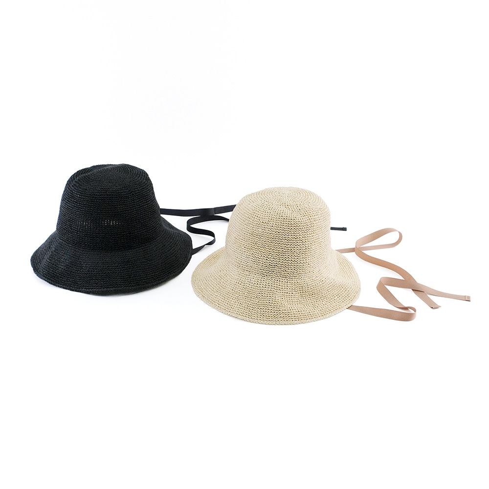 【先行予約】軽くて涼しい たためるペーパークロシェハット（2色）