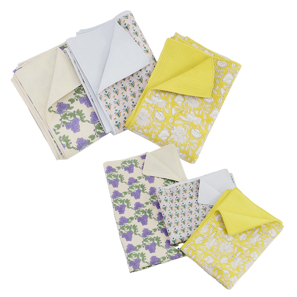 【先行予約】ブロックプリントのイブルマット（3種類・2サイズ）