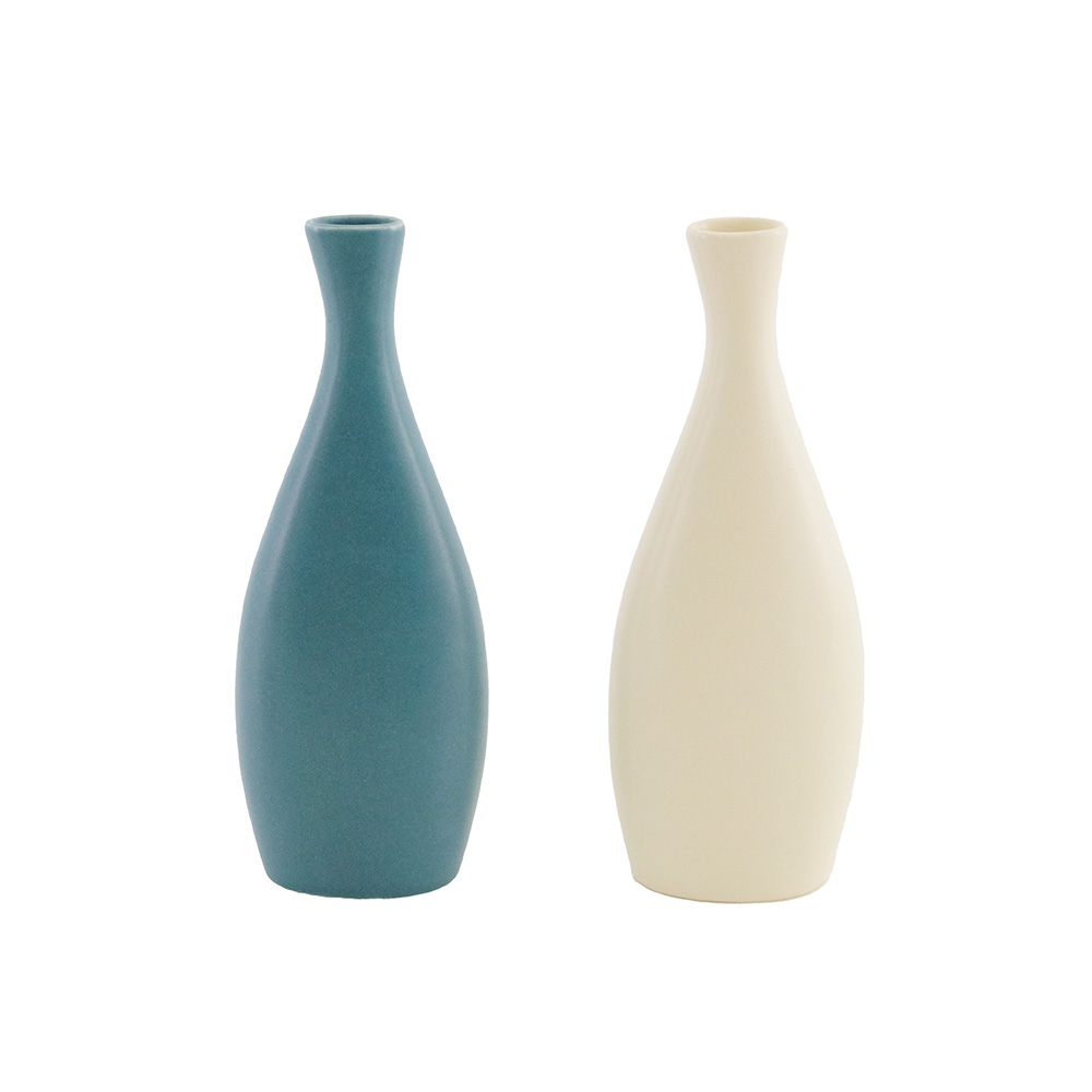 【先行予約】置くだけで空間が整う 半磁器のフラワーベース トール（2色）